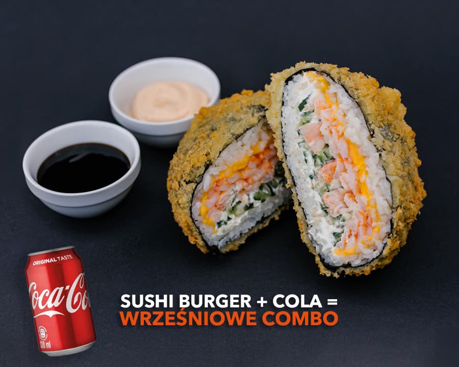 Sushi burger z krewetką