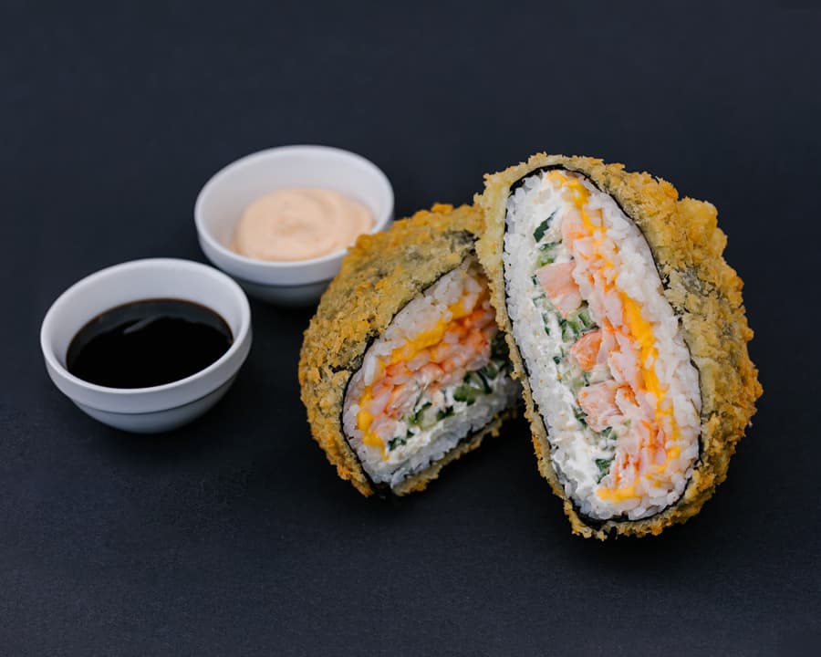Sushi burger z krewetką